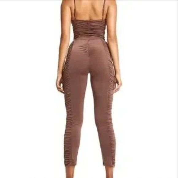 I AM GIA ESTELLA SET RUCHED CHOCOLATE BROWN XS-XXS - Picture 2 of 5